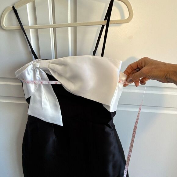 NWT Hutch Serena bow Black and White A-line dress Size 6 - Picture 11 of 11